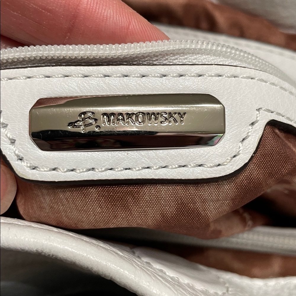 B. Makowsky leather woven shoulder bag - Picture 8 of 14